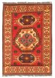 Bordered  Traditional Red Area rug 3x5 Afghan Hand-knotted 347294
