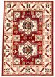 Bordered  Traditional Red Area rug 6x9 Indian Hand-knotted 347364