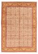 Bordered  Traditional Ivory Area rug 6x9 Turkish Hand-knotted 347558