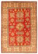 Bordered  Traditional Red Area rug 5x8 Afghan Hand-knotted 348291