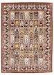 Bordered  Traditional Red Area rug 6x9 Indian Hand-knotted 348362