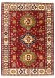 Bordered  Traditional Red Area rug 4x6 Indian Hand-knotted 348552