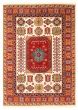 Bordered  Traditional Ivory Area rug 5x8 Indian Hand-knotted 348560