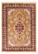 Bordered  Traditional Yellow Area rug 4x6 Indian Hand-knotted 348938