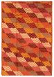 Bohemian  Tribal Orange Area rug 6x9 Afghan Hand-knotted 353875