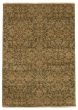 Casual  Transitional Green Area rug 5x8 Indian Hand-knotted 356488