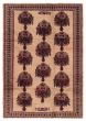 Bordered  Tribal Brown Area rug 6x9 Afghan Hand-knotted 358188