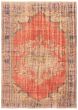 Bordered  Vintage Red Area rug 6x9 Turkish Hand-knotted 358712