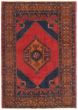 Bordered  Vintage Red Area rug 3x5 Turkish Hand-knotted 358808
