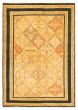 Bordered  Traditional Yellow Area rug 4x6 Pakistani Hand-knotted 362879