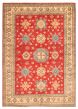 Bordered  Traditional Red Area rug 6x9 Afghan Hand-knotted 363605