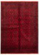 Bordered  Traditional Red Area rug 5x8 Afghan Hand-knotted 364422
