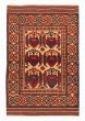 Bordered  Tribal Brown Area rug 3x5 Afghan Hand-knotted 365439