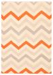Flat-weaves & Kilims  Transitional Ivory Area rug 5x8 Turkish Flat-Weave 367351