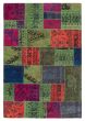 Transitional Green Area rug 6x9 Turkish Hand-knotted 369297