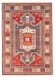 Bordered  Traditional Red Area rug 5x8 Indian Hand-knotted 370534