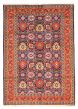 Bordered  Traditional Blue Area rug 8x10 Turkish Hand-knotted 372511