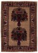 Bordered  Tribal Brown Area rug 3x5 Afghan Hand-knotted 372681