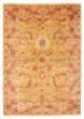 Bordered  Traditional Orange Area rug 3x5 Indian Hand-knotted 373984