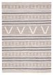 Carved  Tribal Grey Area rug 4x6 Indian Flat-Weave 374590