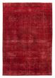 Overdyed  Transitional Red Area rug 8x10 Turkish Hand-knotted 378378