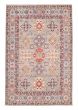 Bordered  Geometric Grey Area rug 6x9 Afghan Hand-knotted 382001