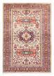 Bordered  Traditional Ivory Area rug 4x6 Persian Hand-knotted 382238