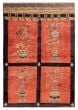 Traditional Red Area rug 4x6 Nepal Hand-knotted 391604