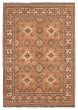 Geometric  Vintage/Distressed Brown Area rug 6x9 Afghan Hand-knotted 392463