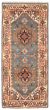 Bordered  Traditional Green Runner rug 6-ft-runner Indian Hand-knotted 369927