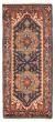 Bordered  Traditional Blue Runner rug 6-ft-runner Indian Hand-knotted 370020