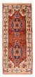 Bordered  Traditional Brown Runner rug 6-ft-runner Indian Hand-knotted 377941