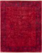 Bordered  Transitional Red Area rug 6x9 Indian Hand-knotted 280502