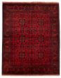 Bordered  Traditional Red Area rug 4x6 Afghan Hand-knotted 329124
