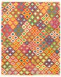 Bordered  Geometric Multi Area rug 4x6 Turkish Flat-weave 330251