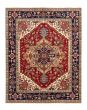 Bordered  Traditional Red Area rug 6x9 Indian Hand-knotted 332180