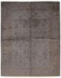Bordered  Transitional Grey Area rug 5x8 Pakistani Hand-knotted 338172