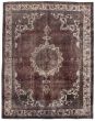 Bordered  Transitional Red Area rug 9x12 Turkish Hand-knotted 342236