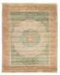 Bordered  Traditional Green Area rug 9x12 Indian Hand-knotted 344127