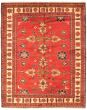 Bordered  Traditional Red Area rug 4x6 Afghan Hand-knotted 347304