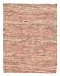 Braided  Transitional Red Area rug 4x6 Indian Braided Weave 350840