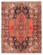 Bordered  Traditional Red Area rug 4x6 Persian Hand-knotted 352445