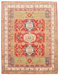 Bordered  Traditional Red Area rug 9x12 Afghan Hand-knotted 364084
