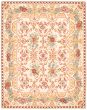 Bordered  Traditional Ivory Area rug 6x9 Chinese Needlepoint 368089