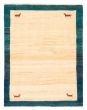 Gabbeh  Tribal Ivory Area rug 4x6 Indian Hand-knotted 368931