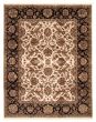 Traditional Ivory Area rug 6x9 Indian Hand-knotted 369335