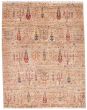 Bordered  Tribal Grey Area rug 9x12 Pakistani Hand-knotted 373915
