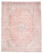 Bordered  Vintage/Distressed Red Area rug 8x10 Turkish Hand-knotted 374110
