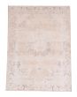 Bordered  Vintage/Distressed Green Area rug 5x8 Turkish Hand-knotted 374162