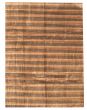 Stripes  Transitional Brown Area rug 9x12 Nepal Hand-knotted 375075